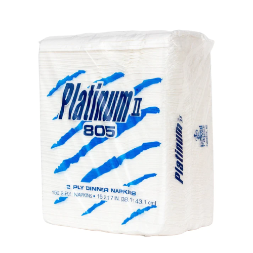 Economy 2-ply Disposable Dinner Napkin, White, 8" x 4", Pack of 150