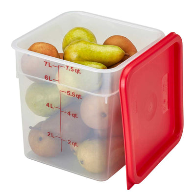 Cambro 8SFSPP190 CamSquare Storage Container, Translucent, 8 qt.