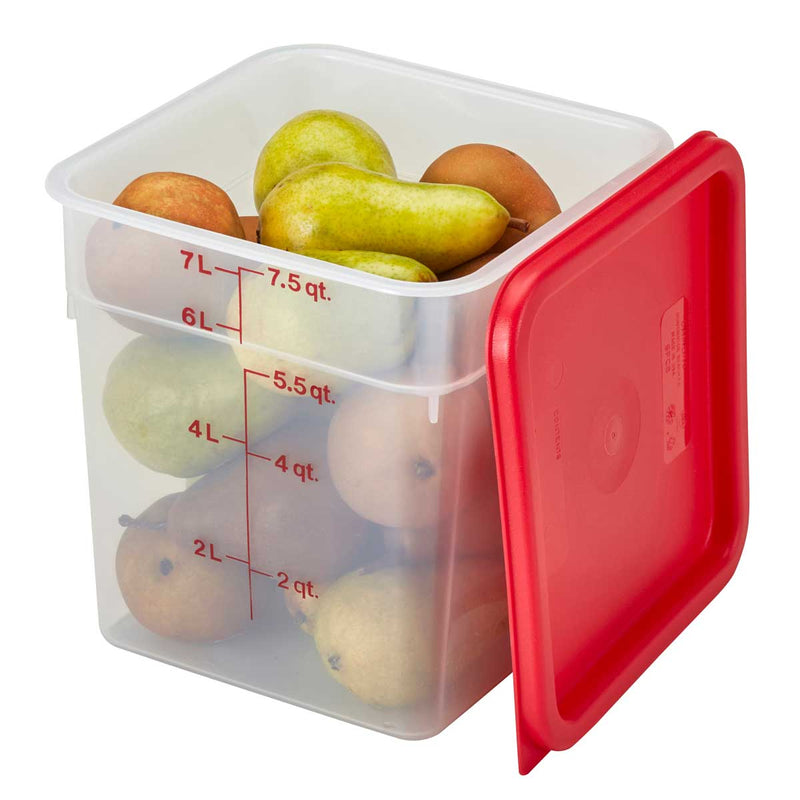 Cambro 8SFSPP190 CamSquare Storage Container, Translucent, 8 qt.
