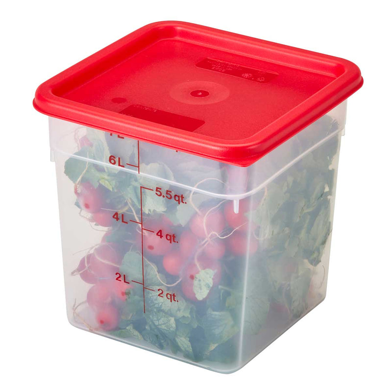 Cambro 8SFSPP190 CamSquare Storage Container, Translucent, 8 qt.
